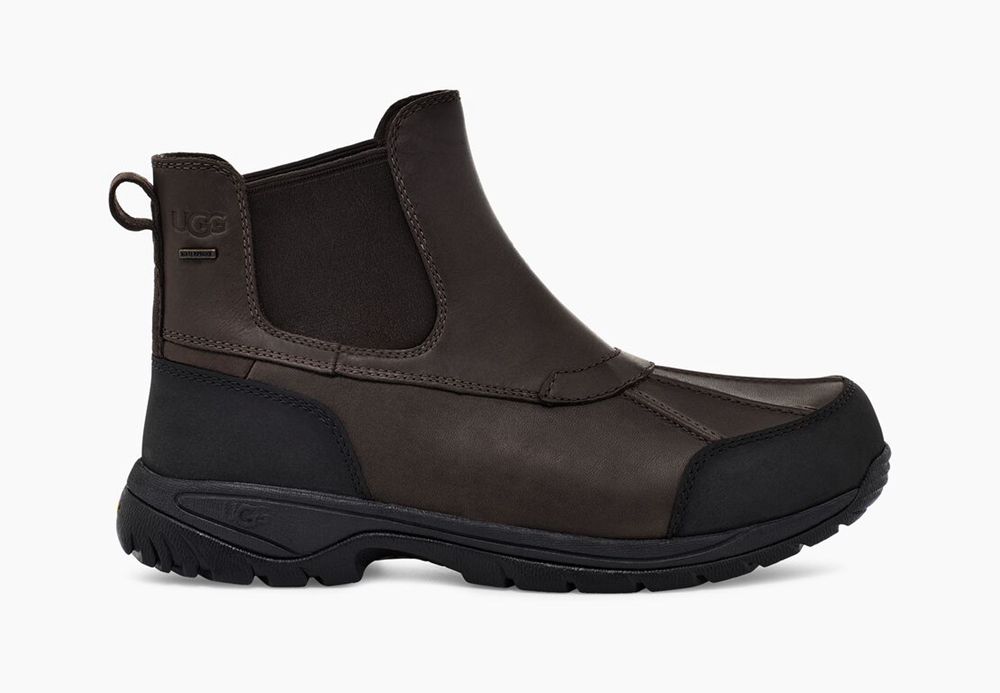 Ugg Butte - Mens Chelsea Boots - Chocolate - NZ (1430SMKEL)